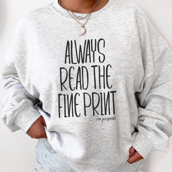 NEW Funny Pregnancy Announcement Graphic Sweatshirt S-5X - Picture 2 of 3